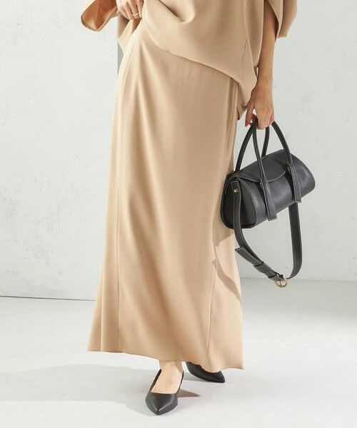 SHIPS / シップス ロング・マキシ丈スカート | 〈手洗い可能〉アセテート混 バックサテン マーメイド スカート | 詳細26