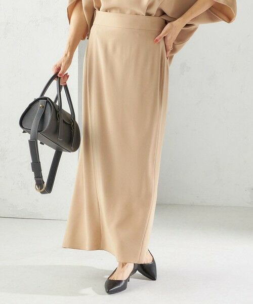 SHIPS / シップス ロング・マキシ丈スカート | 〈手洗い可能〉アセテート混 バックサテン マーメイド スカート | 詳細28