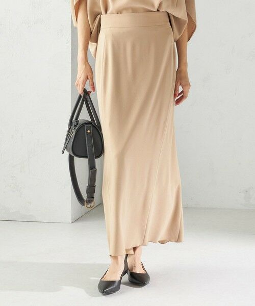 SHIPS / シップス ロング・マキシ丈スカート | 〈手洗い可能〉アセテート混 バックサテン マーメイド スカート | 詳細29