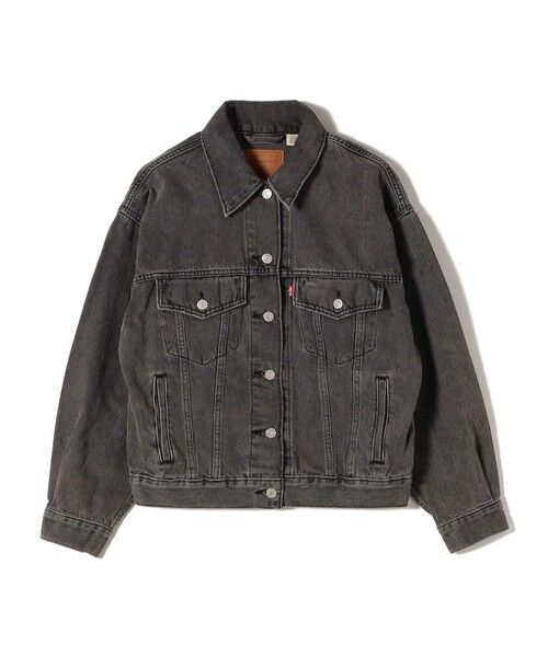 Gジャン　デニムジャケット　スウィングトップ　90s　アメカジ　短丈　濃紺 レディース 古着 80s Levi's 75844-0217 黒タブ 濃紺 インディゴ