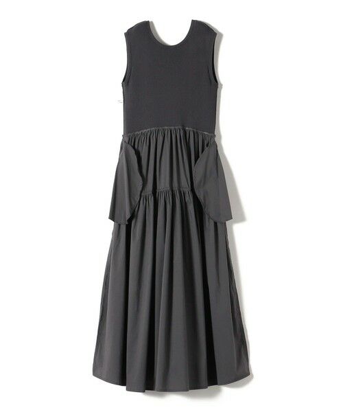 SHIPS / シップス ロング・マキシ丈ワンピース | 〈手洗い可能〉コットン リブ ノースリーブ × 布帛 スカート ワンピース | 詳細14