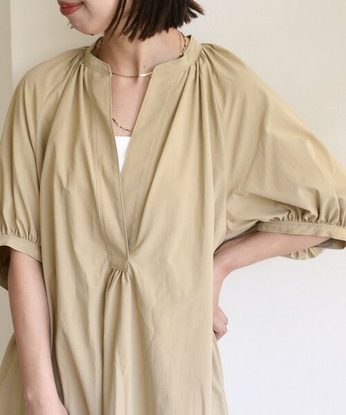 SHIPS / シップス ロング・マキシ丈ワンピース | 〈手洗い可能〉RENU ソフト タイプライター ギャザー ワンピース | 詳細14