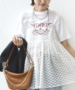 SHIPS / シップス チュニック | 〈手洗い可能〉フラワー チュール 刺繍 チュニック ワンピース