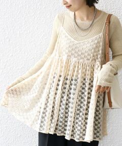 SHIPS / シップス チュニック | 〈手洗い可能〉フラワー チュール 刺繍 チュニック ワンピース