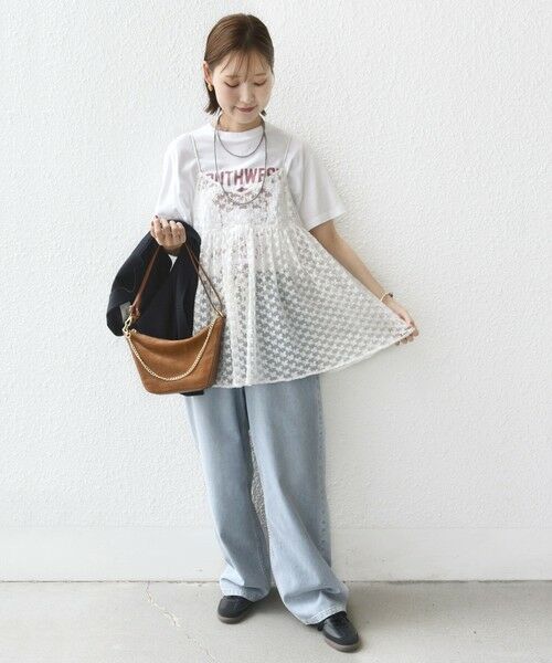 SHIPS / シップス チュニック | 〈手洗い可能〉フラワー チュール 刺繍 チュニック ワンピース | 詳細1