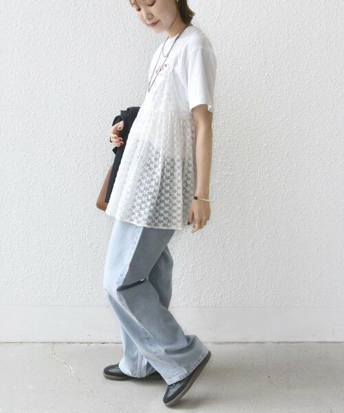 SHIPS / シップス チュニック | 〈手洗い可能〉フラワー チュール 刺繍 チュニック ワンピース | 詳細2