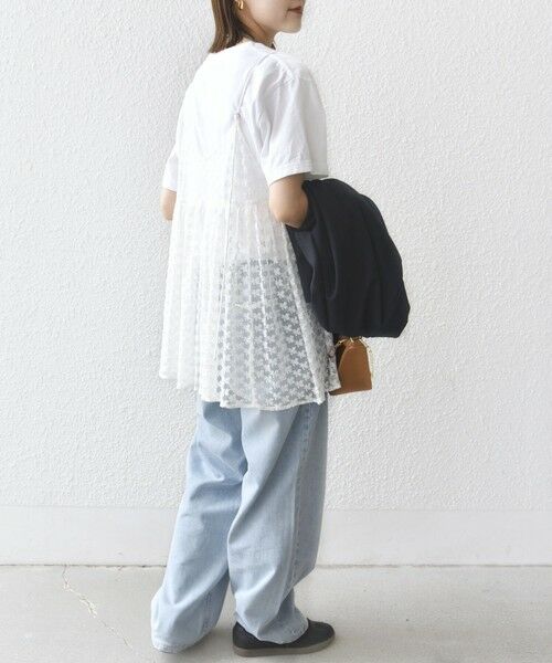 SHIPS / シップス チュニック | 〈手洗い可能〉フラワー チュール 刺繍 チュニック ワンピース | 詳細3