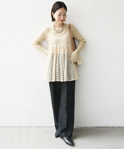 SHIPS / シップス チュニック | 〈手洗い可能〉フラワー チュール 刺繍 チュニック ワンピース | 詳細15