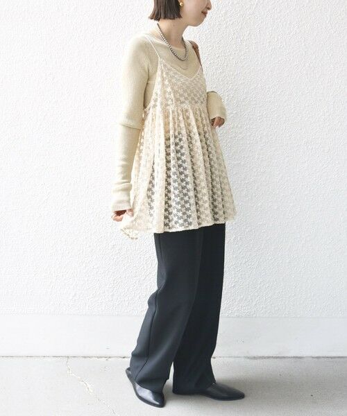 SHIPS / シップス チュニック | 〈手洗い可能〉フラワー チュール 刺繍 チュニック ワンピース | 詳細18