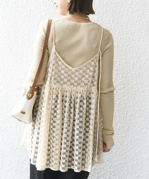 SHIPS / シップス チュニック | 〈手洗い可能〉フラワー チュール 刺繍 チュニック ワンピース | 詳細21