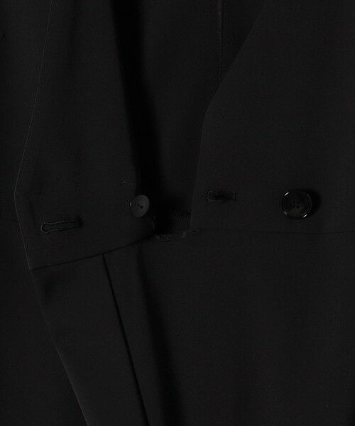 SHIPS / シップス サロペット・オールインワン | little black: 〈洗濯機可能〉ストレッチ ツイル フロント釦  Vネック オールインワン（セレモニー対応可） | 詳細12