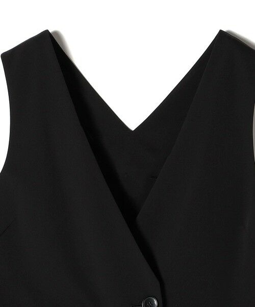 SHIPS / シップス サロペット・オールインワン | little black: 〈洗濯機可能〉ストレッチ ツイル フロント釦  Vネック オールインワン（セレモニー対応可） | 詳細13