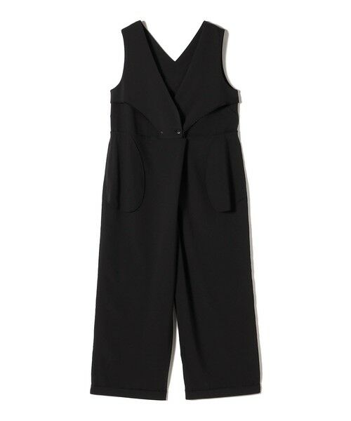 SHIPS / シップス サロペット・オールインワン | little black: 〈洗濯機可能〉ストレッチ ツイル フロント釦  Vネック オールインワン（セレモニー対応可） | 詳細14