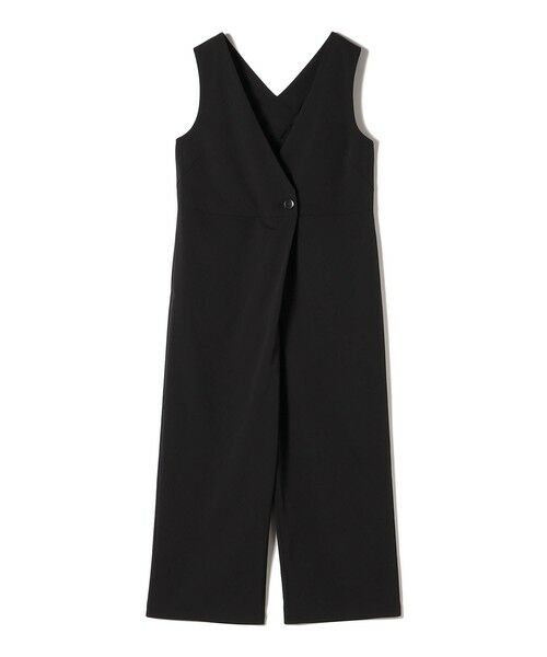SHIPS / シップス サロペット・オールインワン | little black: 〈洗濯機可能〉ストレッチ ツイル フロント釦  Vネック オールインワン（セレモニー対応可） | 詳細7