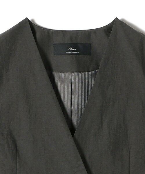 【シップス　ウィメン】SHIPS Primary Navy Label:〈手洗い可能〉MANTECO ジレ SHIPS Primary Navy Label:〈手洗い可能〉MANTECO ジレ （ベスト