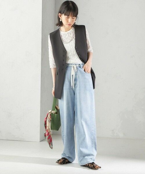 SHIPS / シップス ベスト | 〈手洗い可能〉ハイカウント ダブルクロス ジレ | 詳細1