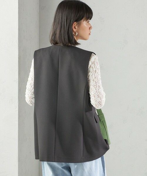 SHIPS / シップス ベスト | 〈手洗い可能〉ハイカウント ダブルクロス ジレ | 詳細11