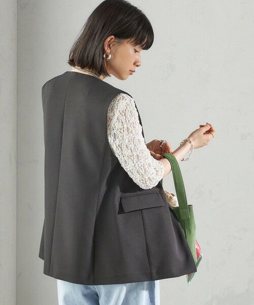 SHIPS / シップス ベスト | 〈手洗い可能〉ハイカウント ダブルクロス ジレ | 詳細12