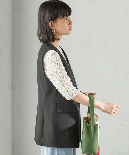 SHIPS / シップス ベスト | 〈手洗い可能〉ハイカウント ダブルクロス ジレ | 詳細13