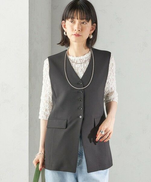 SHIPS / シップス ベスト | 〈手洗い可能〉ハイカウント ダブルクロス ジレ | 詳細18