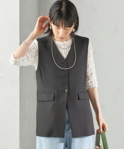 SHIPS / シップス ベスト | 〈手洗い可能〉ハイカウント ダブルクロス ジレ | 詳細19