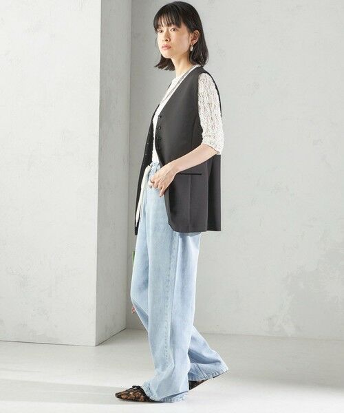 SHIPS / シップス ベスト | 〈手洗い可能〉ハイカウント ダブルクロス ジレ | 詳細4