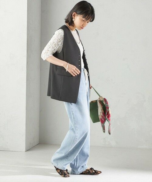 SHIPS / シップス ベスト | 〈手洗い可能〉ハイカウント ダブルクロス ジレ | 詳細6