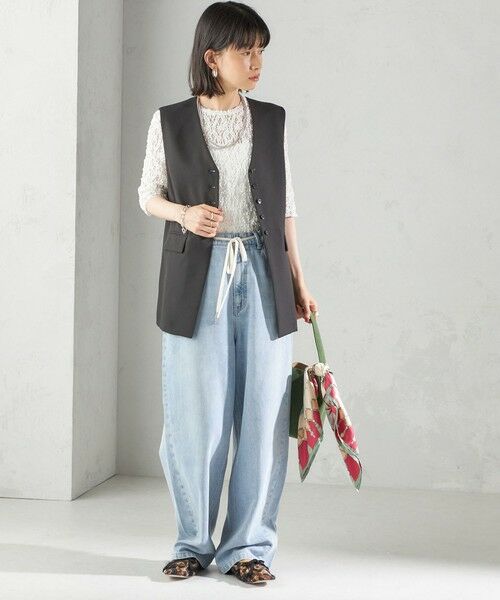 SHIPS / シップス ベスト | 〈手洗い可能〉ハイカウント ダブルクロス ジレ | 詳細7