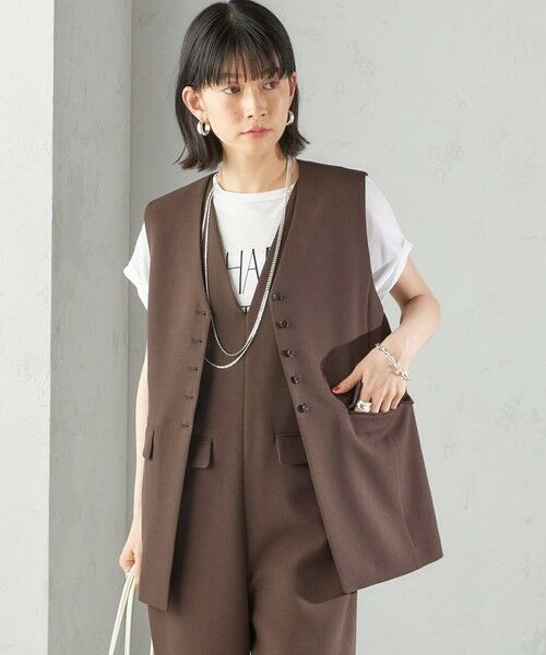 SHIPS / シップス ベスト | 〈手洗い可能〉ハイカウント ダブルクロス ジレ | 詳細29