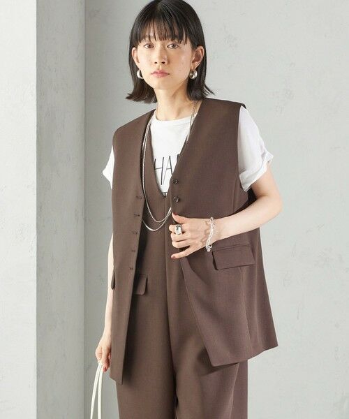 SHIPS / シップス ベスト | 〈手洗い可能〉ハイカウント ダブルクロス ジレ | 詳細30