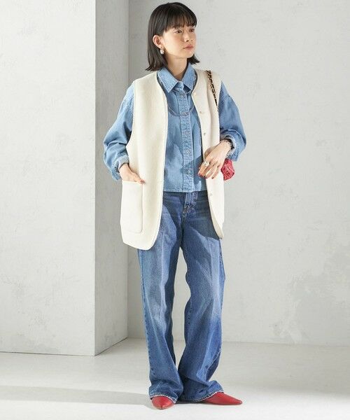 SHIPS / シップス ベスト | 〈手洗い可能〉ボア フリース リバーシブル ベスト | 詳細13