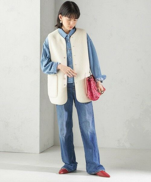 SHIPS / シップス ベスト | 〈手洗い可能〉ボア フリース リバーシブル ベスト | 詳細2