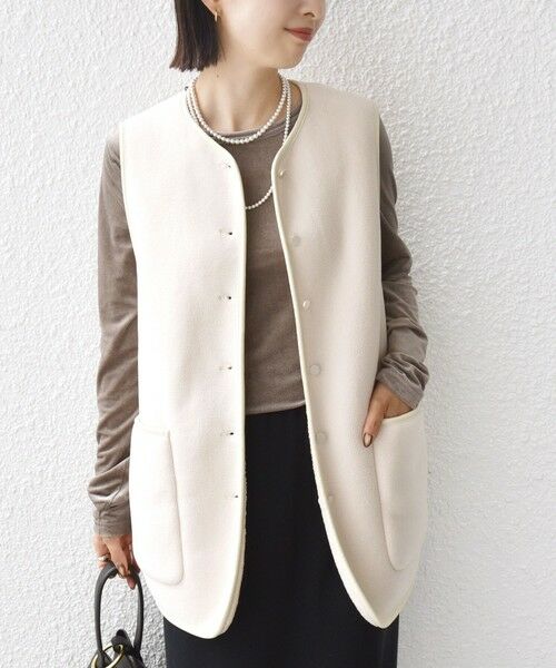 SHIPS / シップス ベスト | 〈手洗い可能〉ボア フリース リバーシブル ベスト | 詳細21