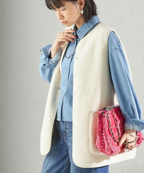 SHIPS / シップス ベスト | 〈手洗い可能〉ボア フリース リバーシブル ベスト | 詳細3