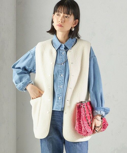 SHIPS / シップス ベスト | 〈手洗い可能〉ボア フリース リバーシブル ベスト | 詳細8