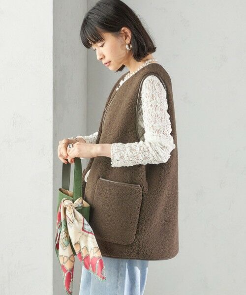 SHIPS / シップス ベスト | 〈手洗い可能〉ボア フリース リバーシブル ベスト | 詳細30