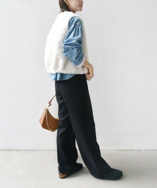 SHIPS / シップス ベスト | ランダム ファー ショート ジレ | 詳細4