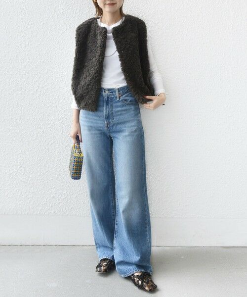 SHIPS / シップス ベスト | ランダム ファー ショート ジレ | 詳細15