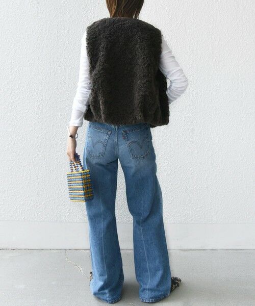 SHIPS / シップス ベスト | ランダム ファー ショート ジレ | 詳細16