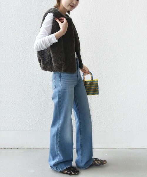 SHIPS / シップス ベスト | ランダム ファー ショート ジレ | 詳細17