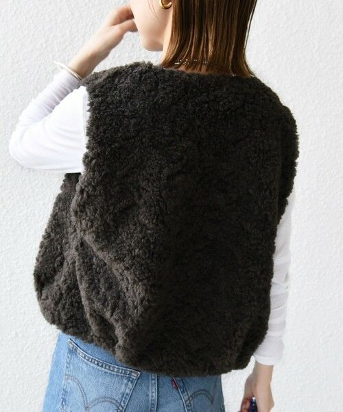 SHIPS / シップス ベスト | ランダム ファー ショート ジレ | 詳細20