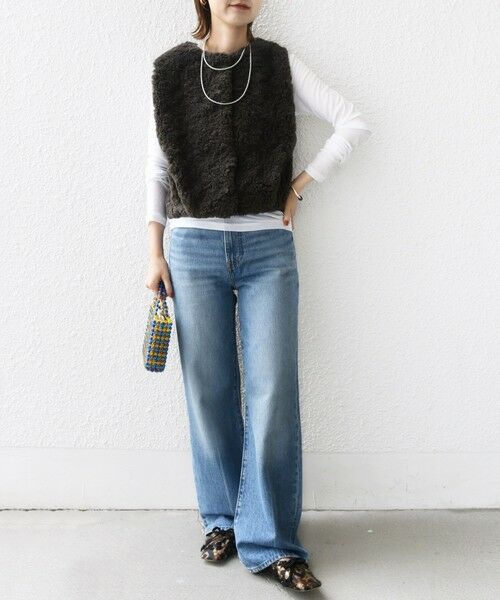 SHIPS / シップス ベスト | ランダム ファー ショート ジレ | 詳細26