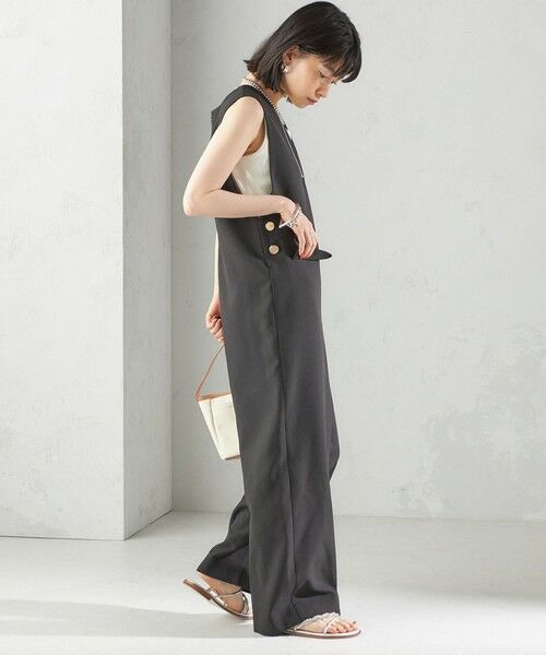 SHIPS / シップス サロペット・オールインワン | 〈手洗い可能〉ハイカウント ダブルクロス オールインワン | 詳細6