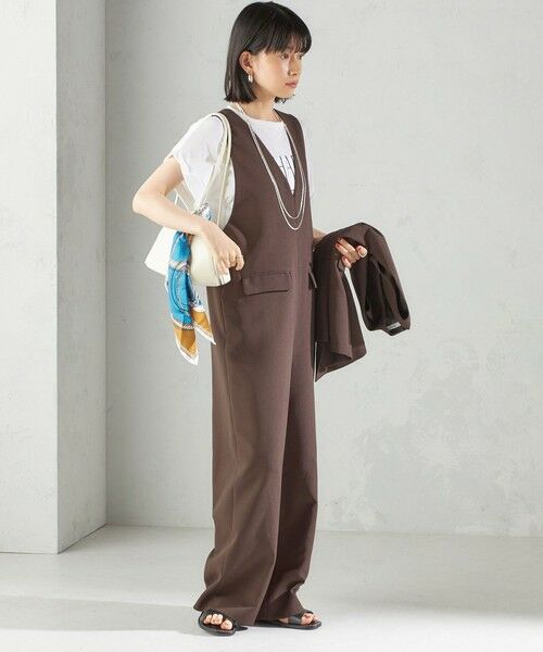 SHIPS / シップス サロペット・オールインワン | 〈手洗い可能〉ハイカウント ダブルクロス オールインワン | 詳細17