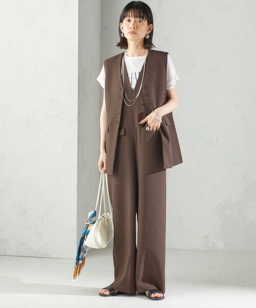 SHIPS / シップス サロペット・オールインワン | 〈手洗い可能〉ハイカウント ダブルクロス オールインワン | 詳細20