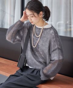 SHIPS / シップス ニット・セーター | モヘヤ メッシュ プルオーバー