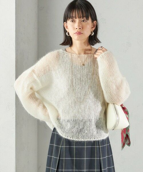 SHIPS / シップス ニット・セーター | モヘヤ メッシュ プルオーバー | 詳細17