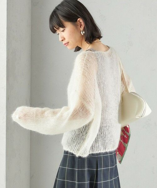 SHIPS / シップス ニット・セーター | モヘヤ メッシュ プルオーバー | 詳細18
