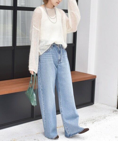 SHIPS / シップス ニット・セーター | モヘヤ メッシュ プルオーバー | 詳細3