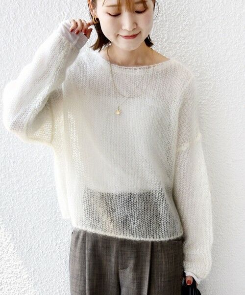 SHIPS / シップス ニット・セーター | モヘヤ メッシュ プルオーバー | 詳細8